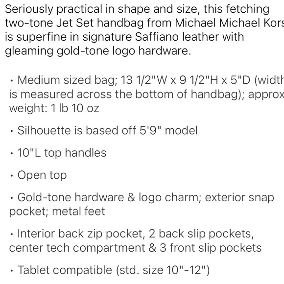 ***SOLD*** Michael Kors Jet Set Medium Signature Pocket Tote - Picture 10 of 14